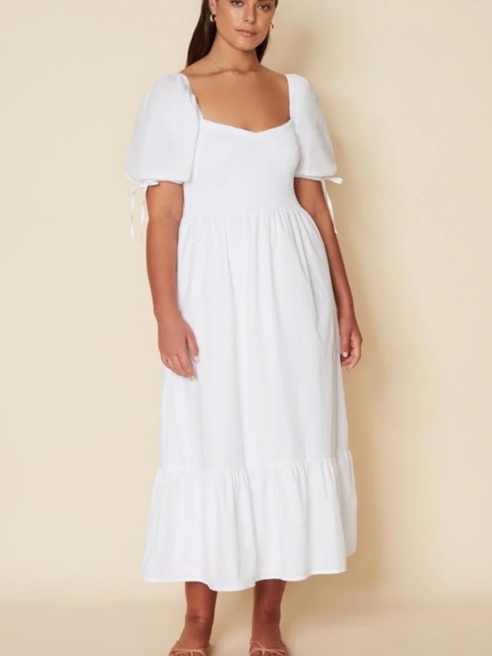 Faithfull the brand Lithana smocked midi dress